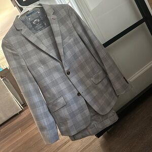 Appaman stretchy Mod London gray check suit